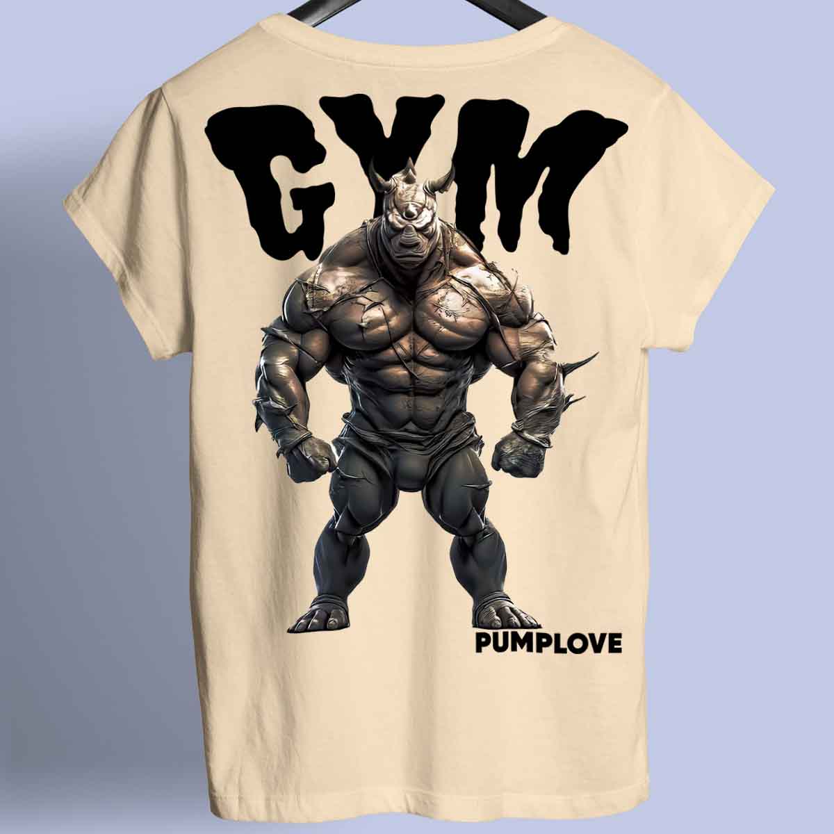 Gym Rhino - Camiseta Premium Unisex Backprint