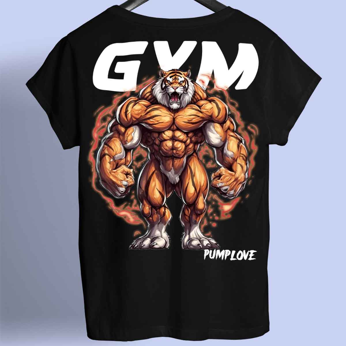 Gym Tiger - Camiseta Premium Unisex Backprint