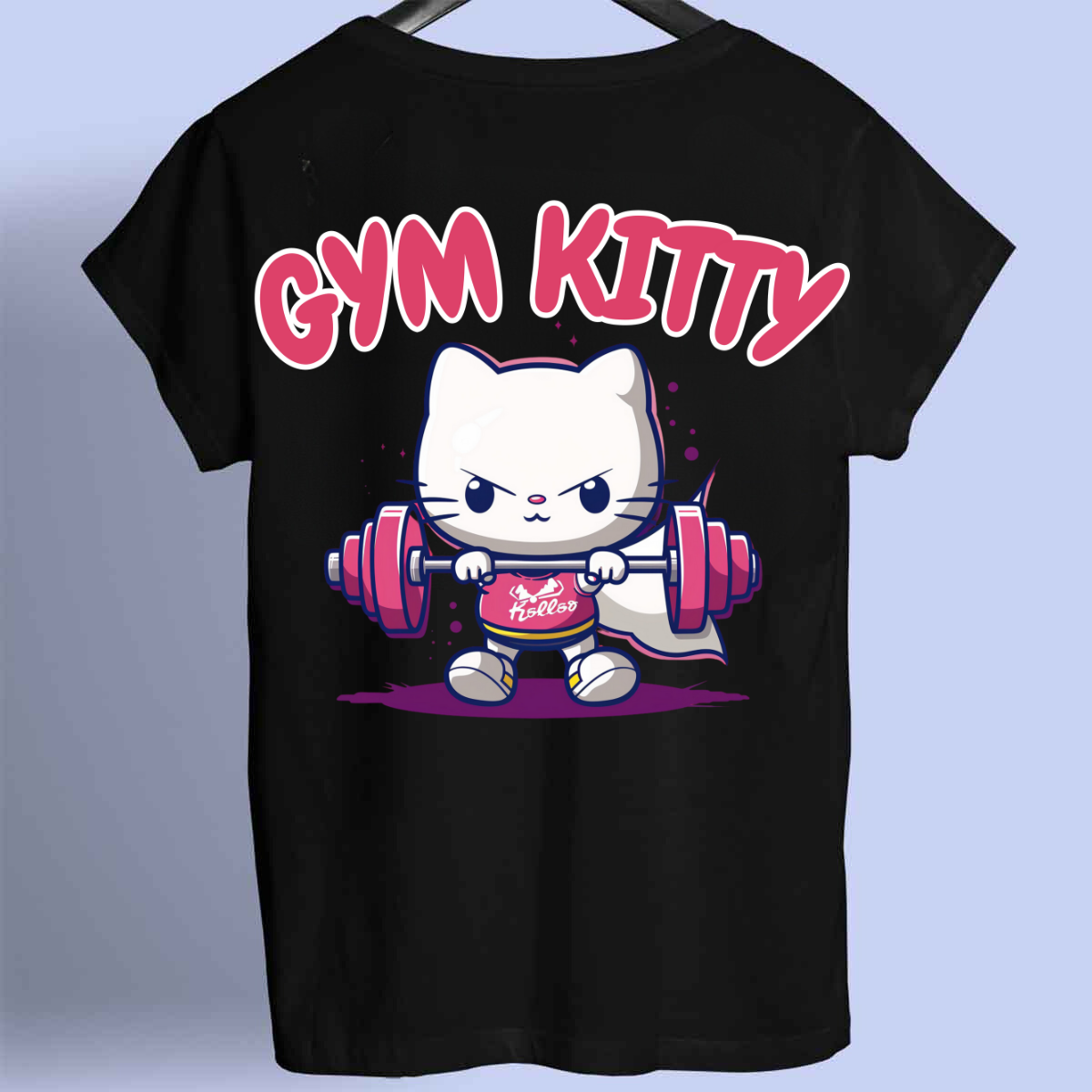 Gym Kitty - Camiseta Premium Unisex Estampado Frontal