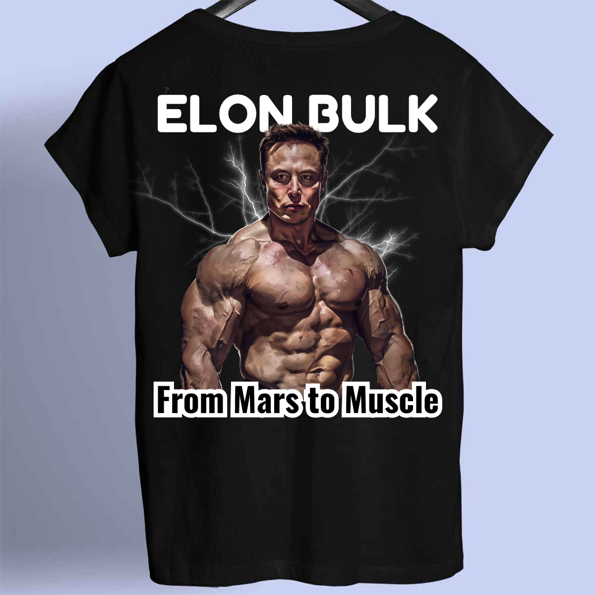 Elon Bulk - Camisa premium unisex con estampado en la espalda