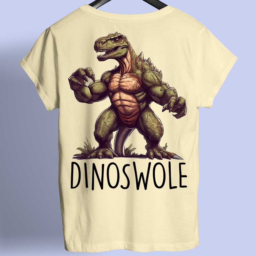 Dinoswole - Camiseta con estampado en la espalda