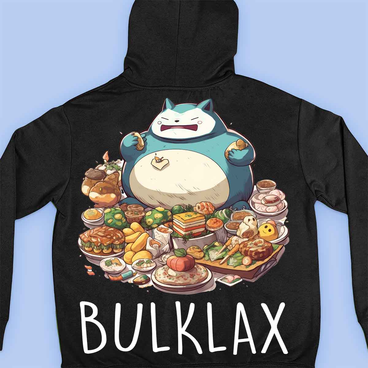 Bulklax - Sudadera con capucha premium unisex con estampado en la espalda