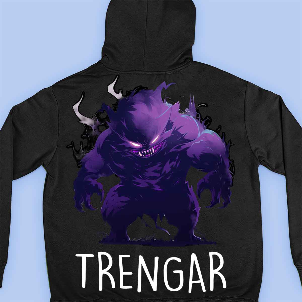 Trengar - Sudadera con capucha premium unisex con estampado trasero