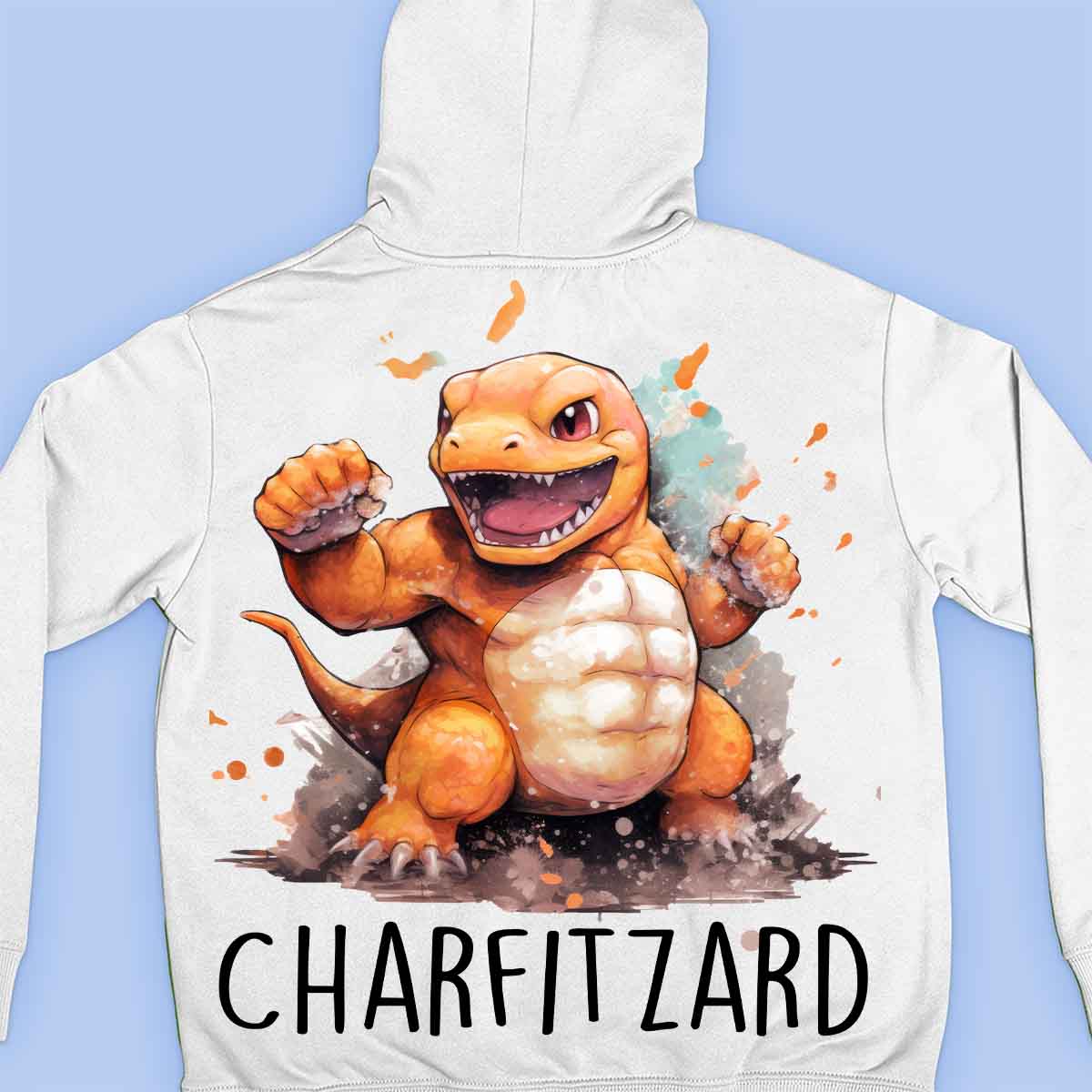 Charfitzard - Sudadera con capucha premium unisex con estampado en la espalda