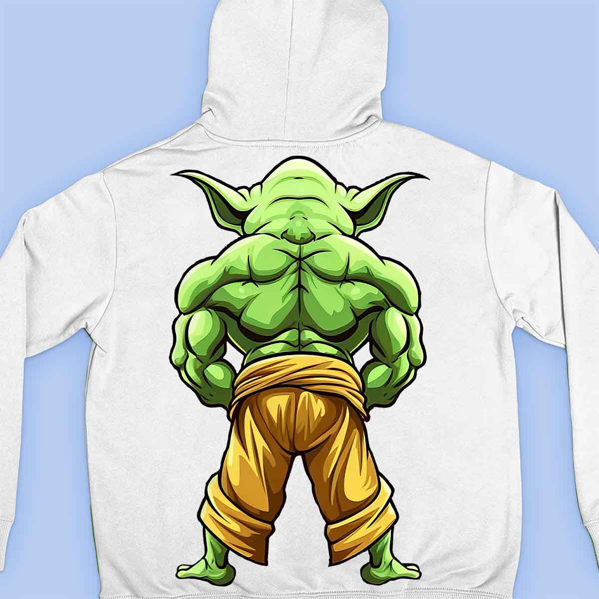 Yoda Back - Sudadera con capucha premium unisex Backprint