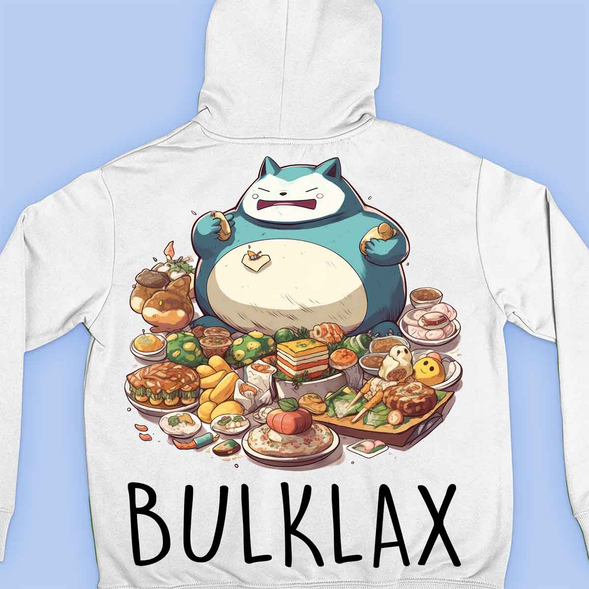 Bulklax - Sudadera con capucha premium unisex con estampado en la espalda