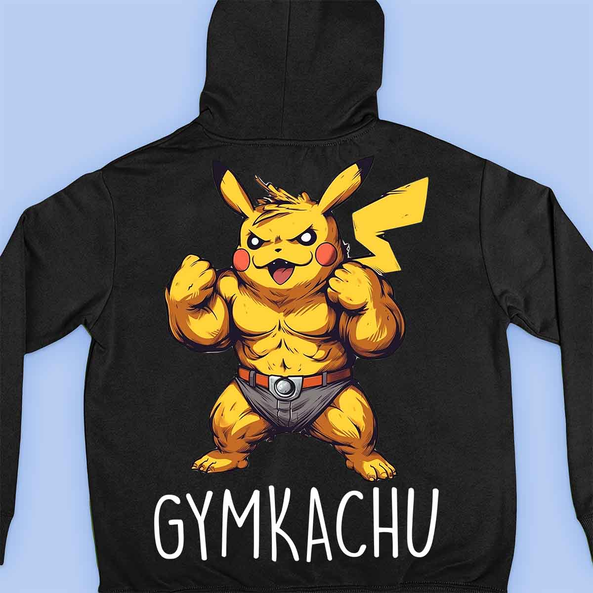 Gymkachu - Sudadera con capucha premium unisex con estampado en la espalda