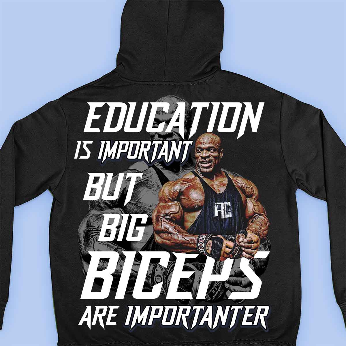 Educación - Sudadera con capucha premium unisex con estampado en la espalda