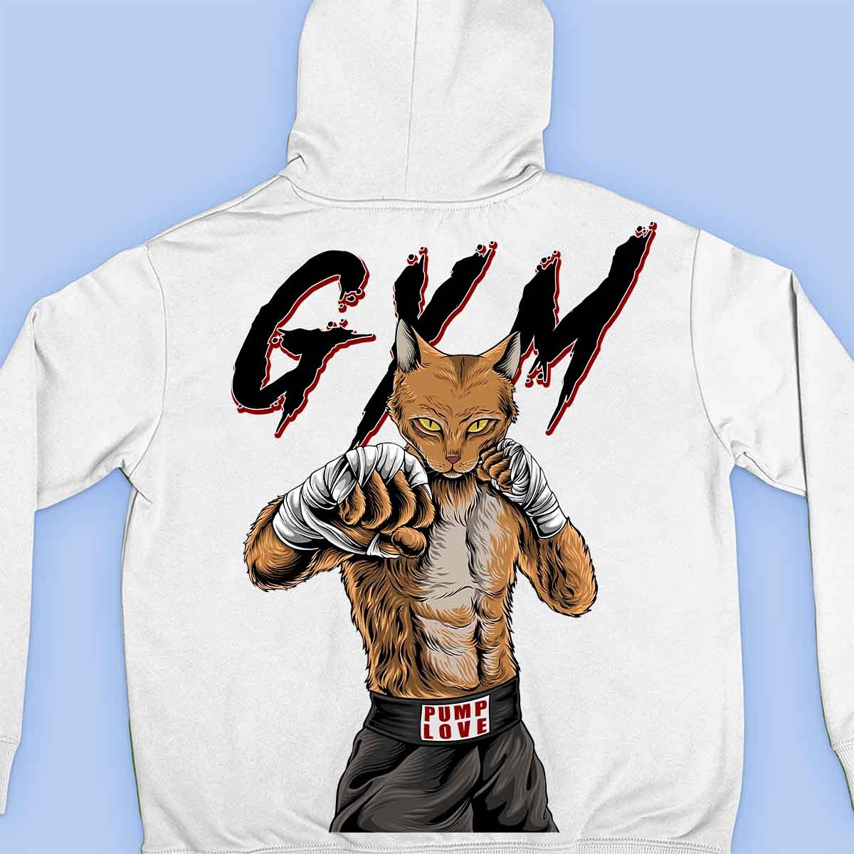 Gym Cat - Premium Hoodie Unisex Backprint