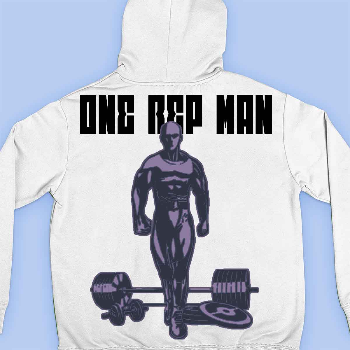 One Rep Man - Sudadera con capucha premium unisex con estampado en la espalda