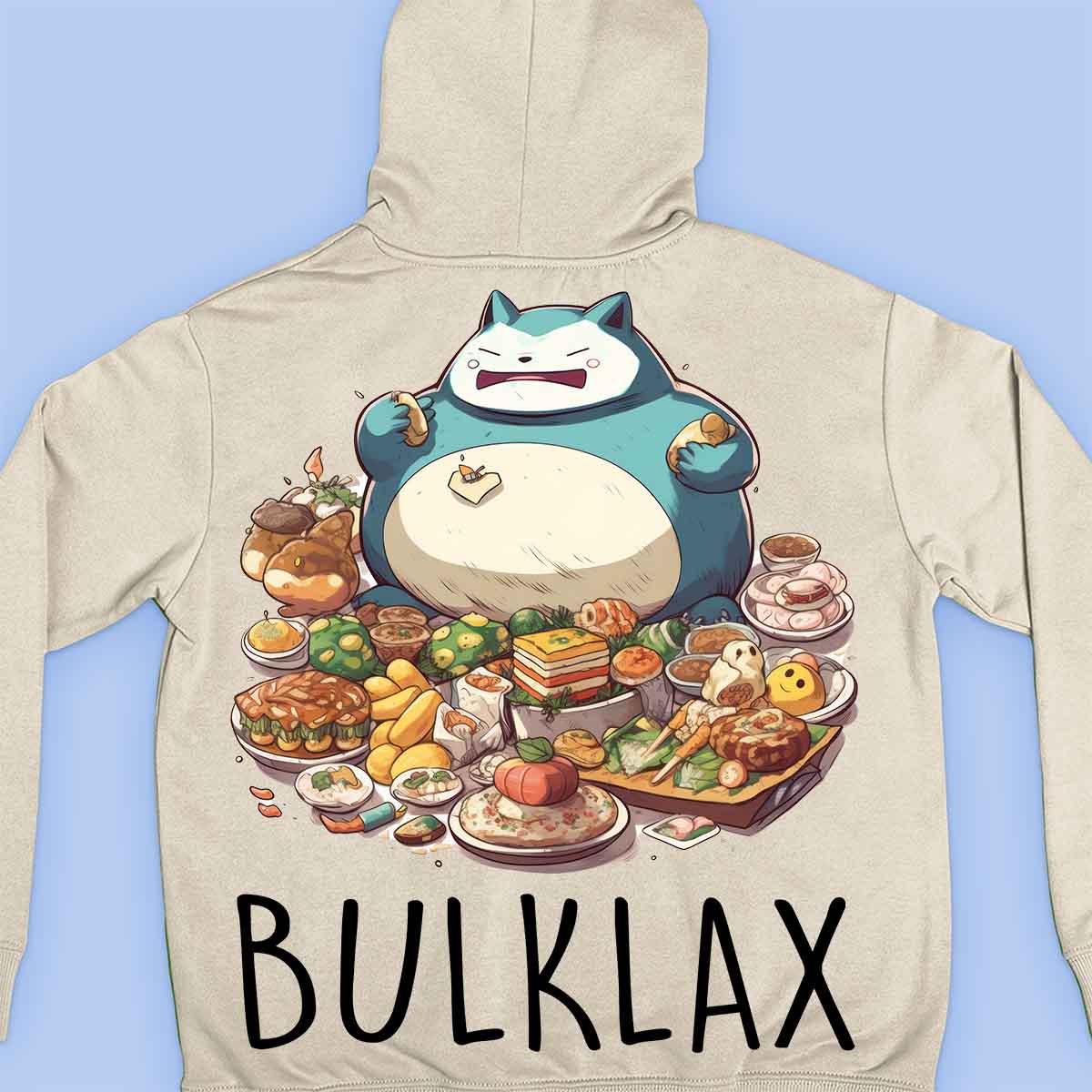 Bulklax - Sudadera con capucha premium unisex con estampado en la espalda