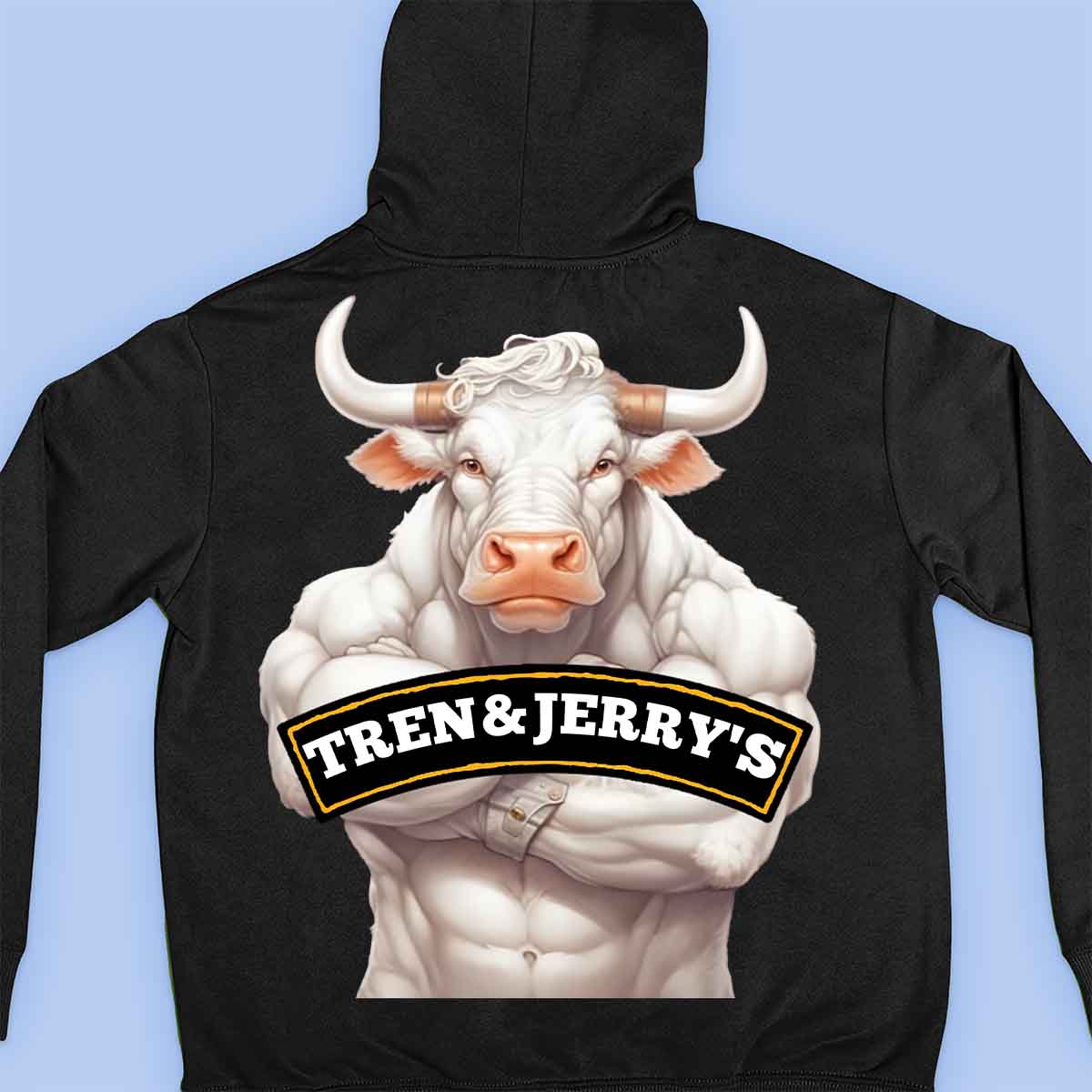 Tren&Jerry's - Sudadera Premium con Capucha Unisex Backprint