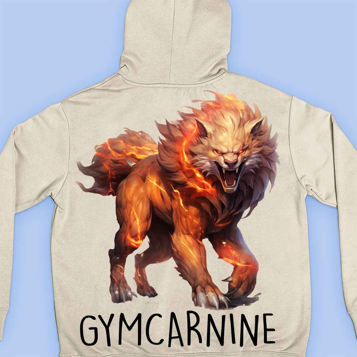 Gymcarnine - Sudadera con capucha premium unisex con estampado en la espalda