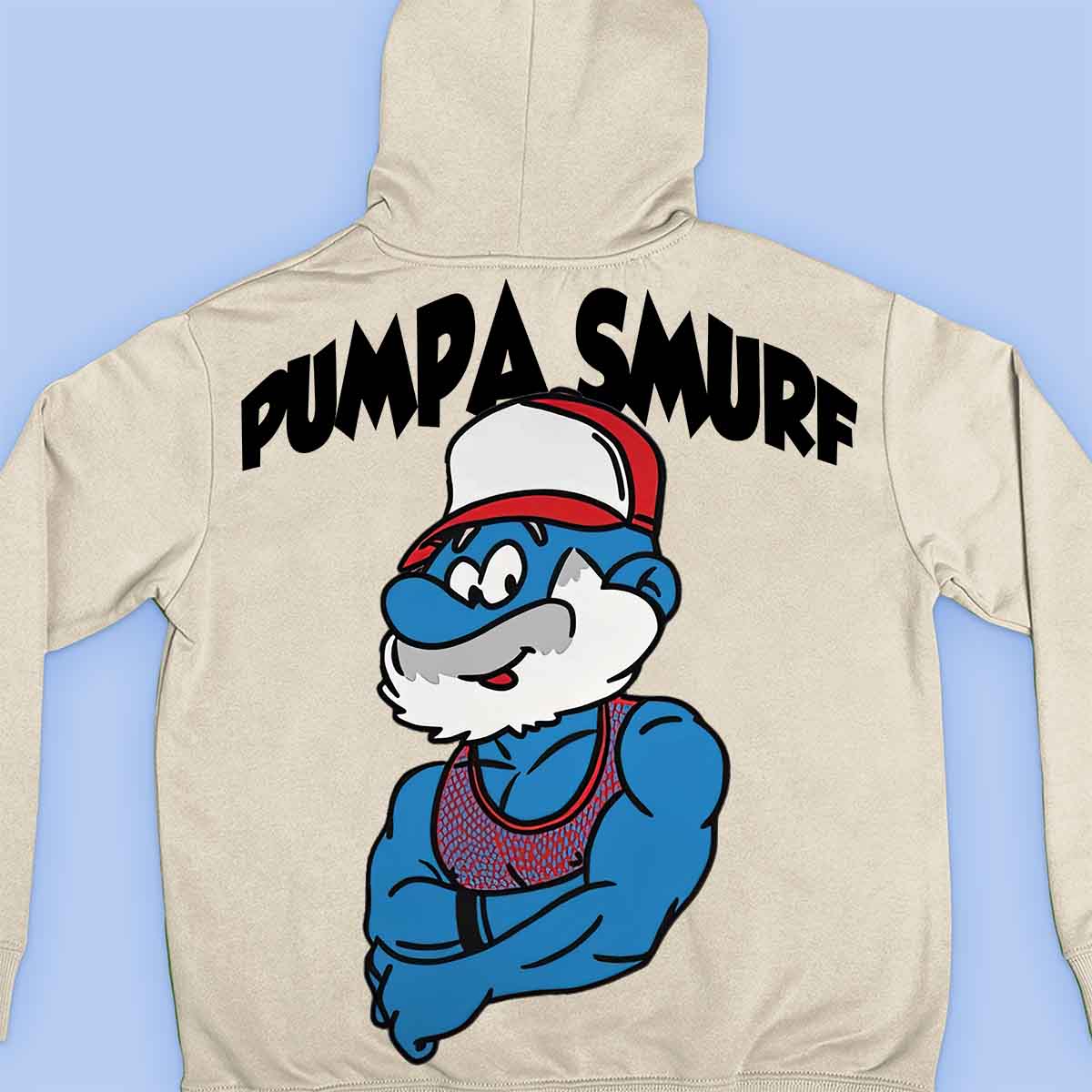 Pumpa Pitufo - Sudadera con capucha premium unisex Backprint