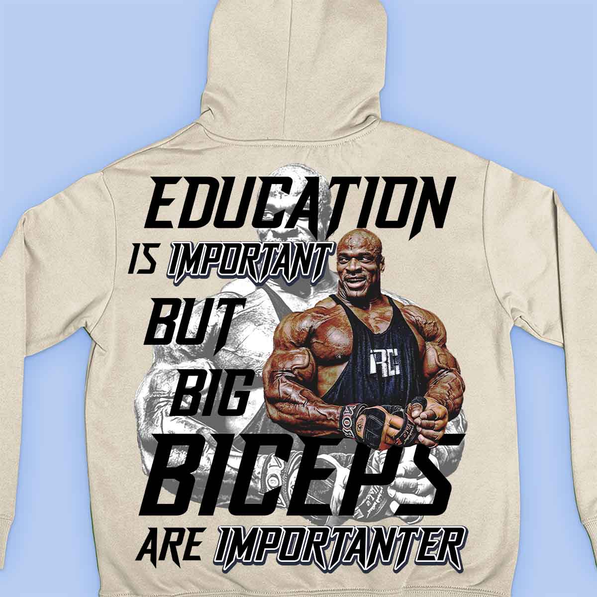 Educación - Sudadera con capucha premium unisex con estampado en la espalda