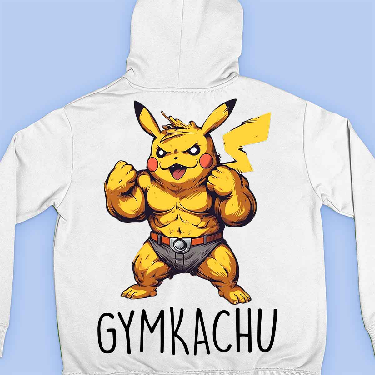 Gymkachu - Sudadera con capucha premium unisex con estampado en la espalda