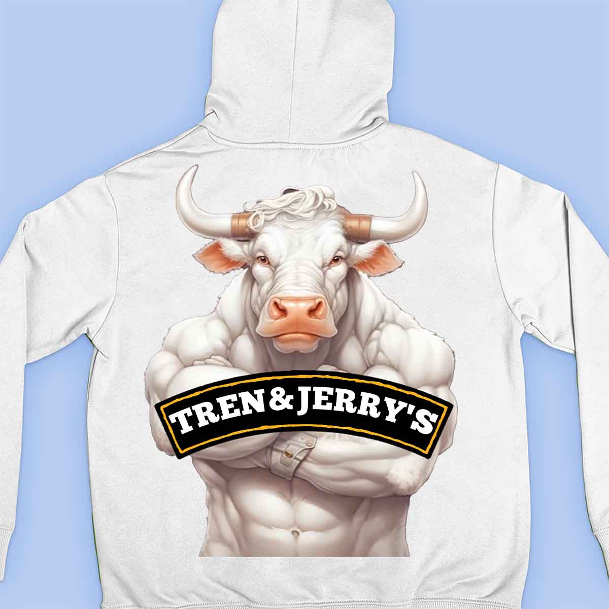 Tren&Jerry's - Sudadera Premium con Capucha Unisex Backprint