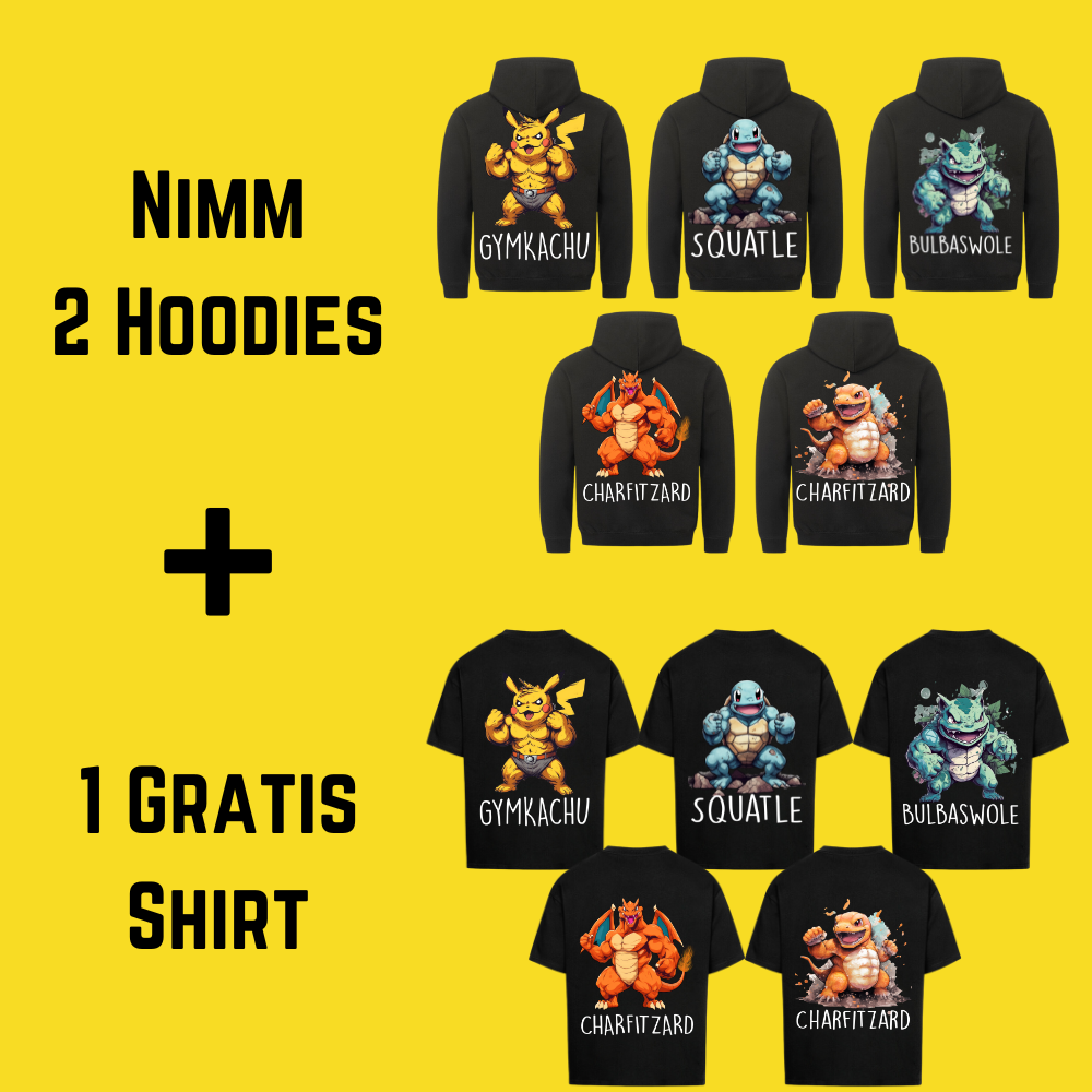 Pokémon | 2 hoodies + 1 free shirt