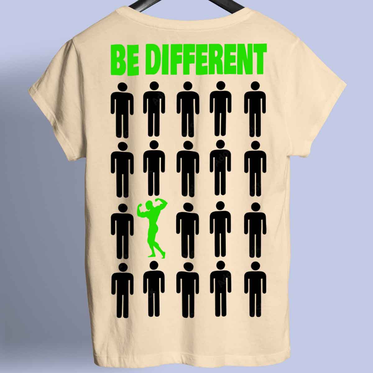 Be Different - Camiseta Premium Unisex Estampado Trasero