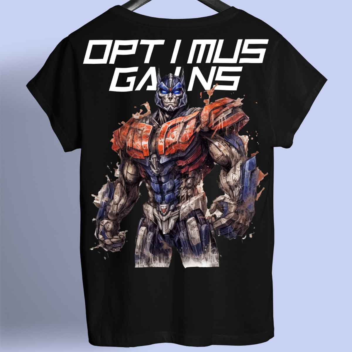 Optimus Gains - Premium T-Shirt Unisex Backprint