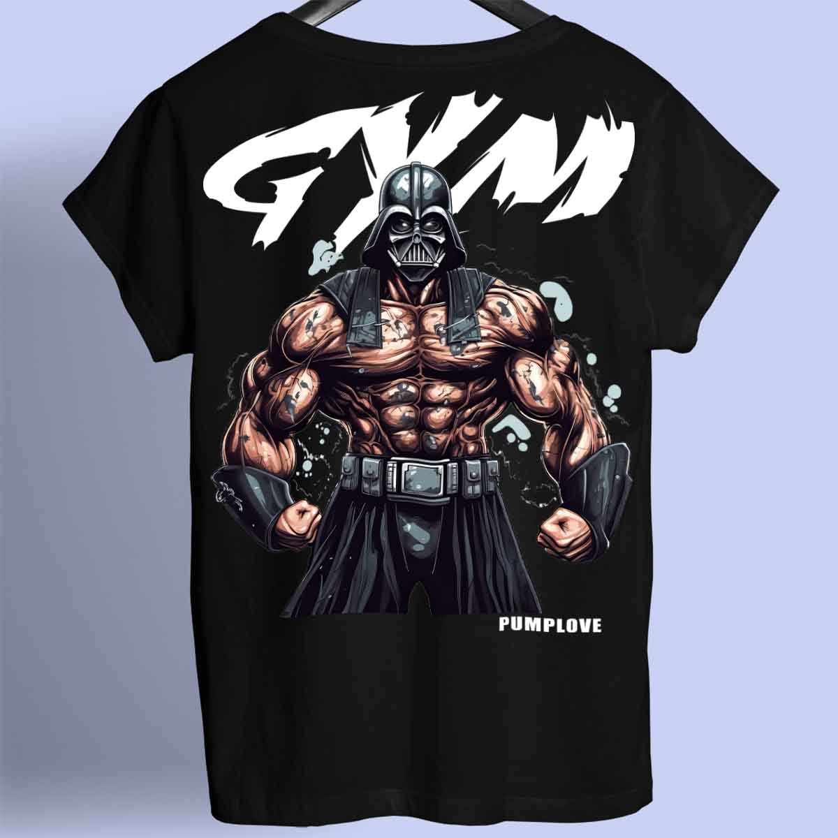 Gym Vader - Camiseta premium unisex con estampado en la espalda