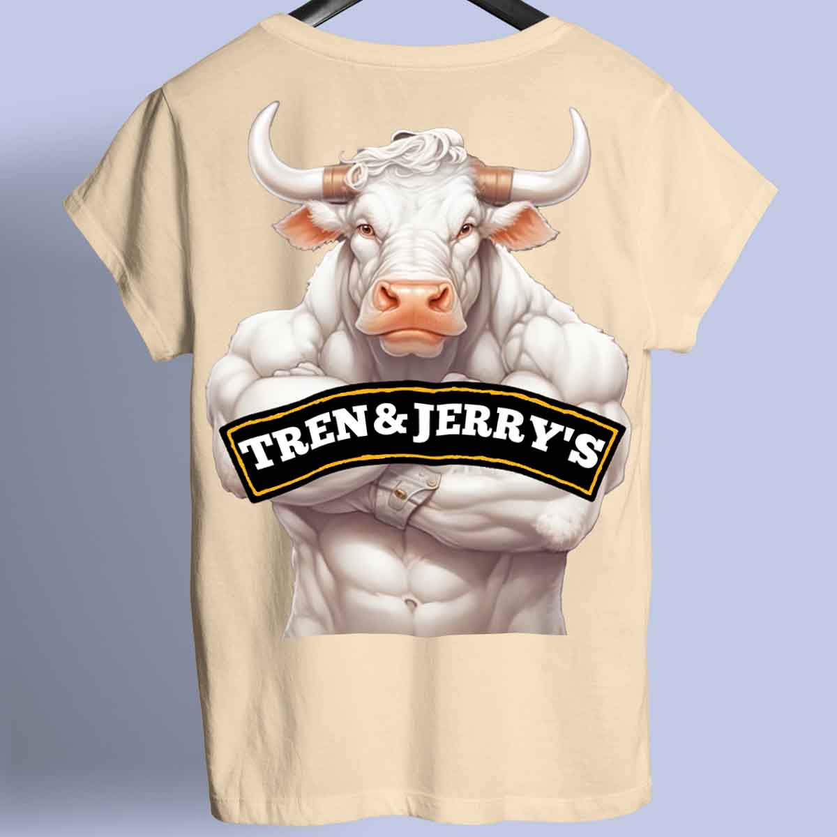 Tren&Jerry's - Camiseta Premium Unisex Estampado Trasero