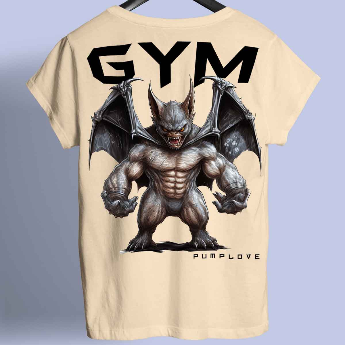 Gym Bat - Camiseta premium unisex con estampado en la espalda