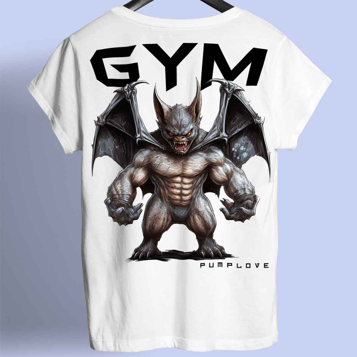 Gym Bat - Camiseta premium unisex con estampado en la espalda