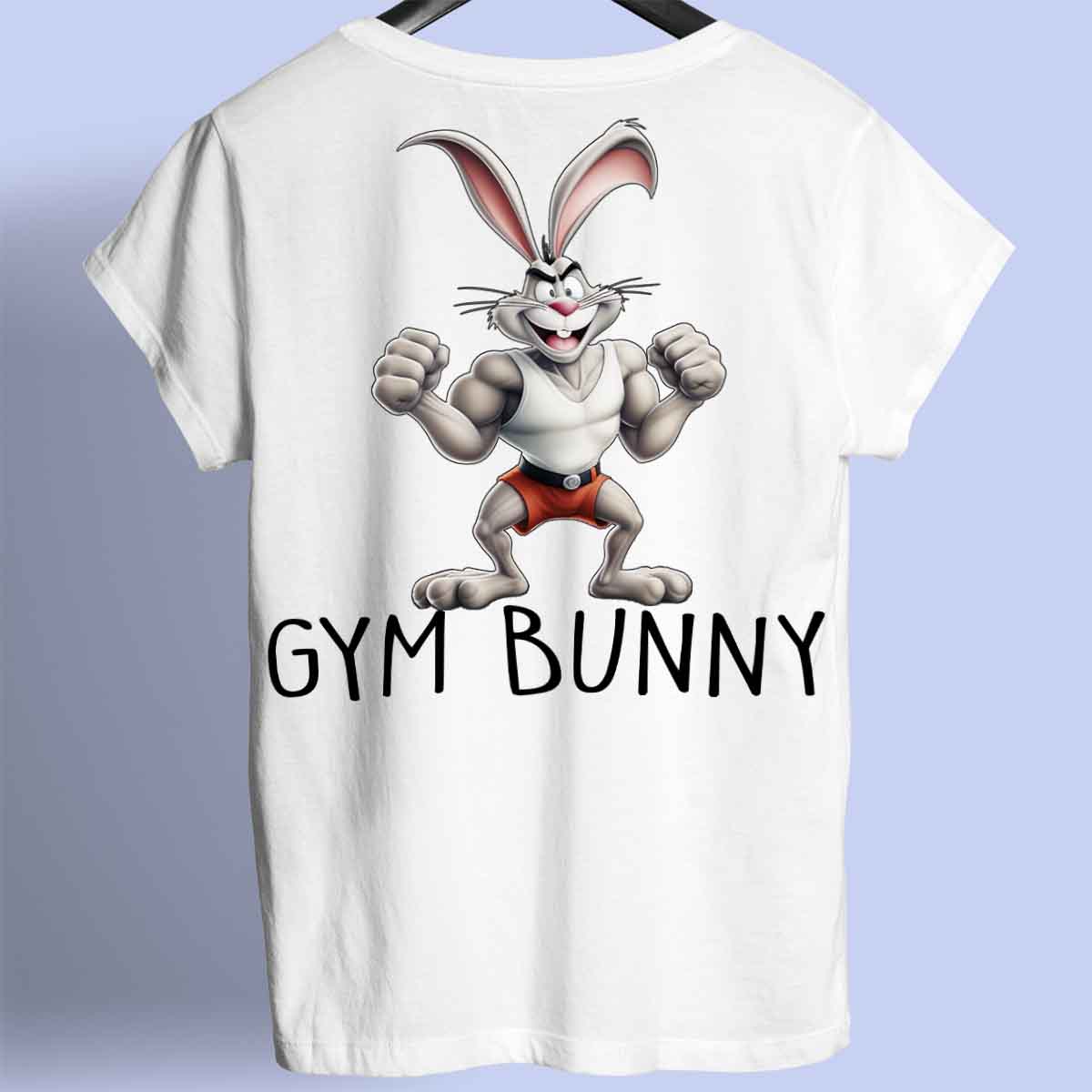 Gym Bunny - Camiseta Premium Unisex Backprint