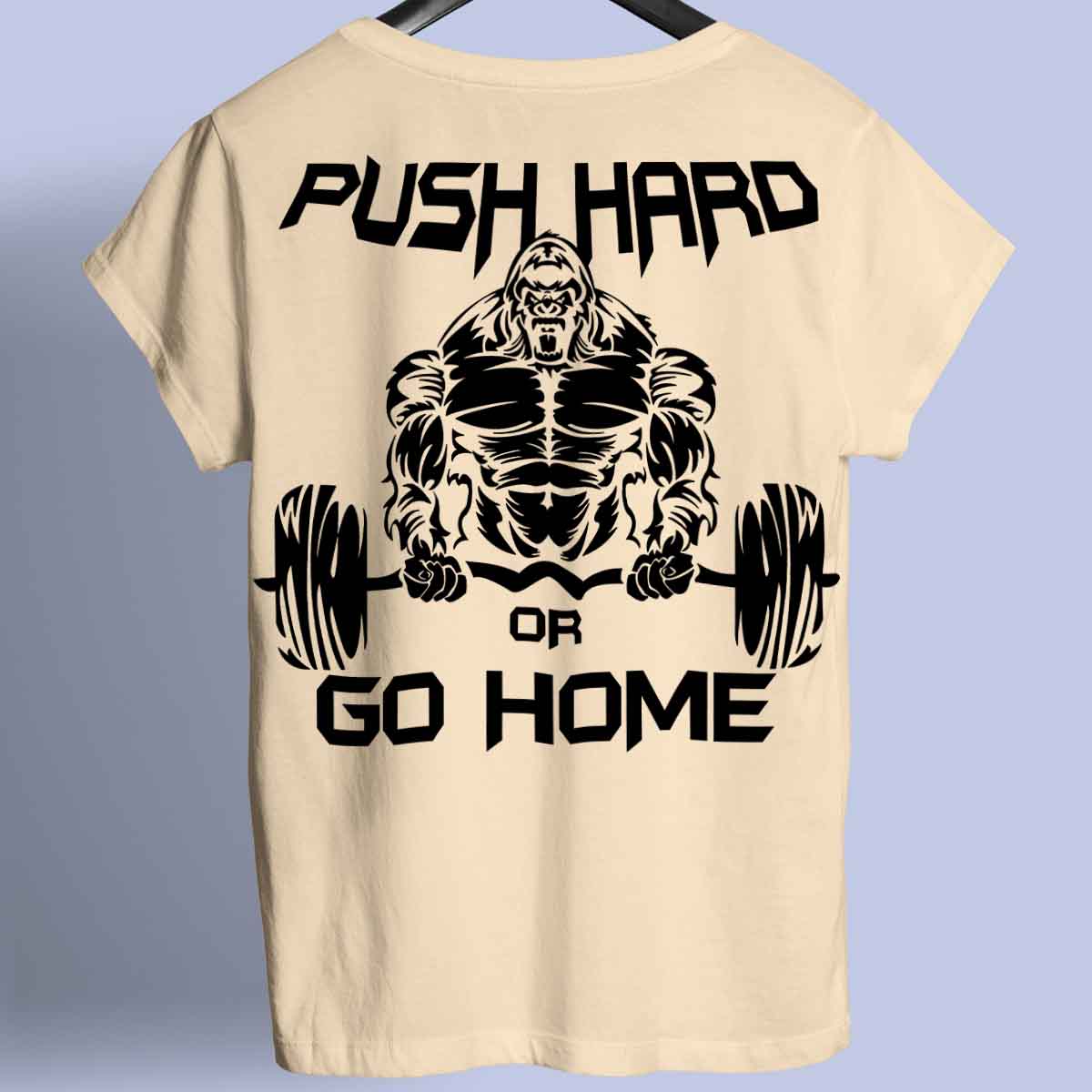 Push Hard - Camiseta Premium Unisex Backprint