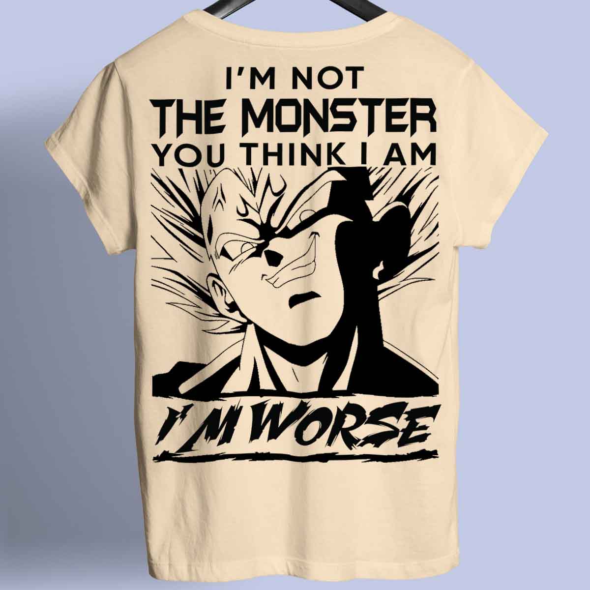 Monster - Camiseta premium unisex con estampado en la espalda