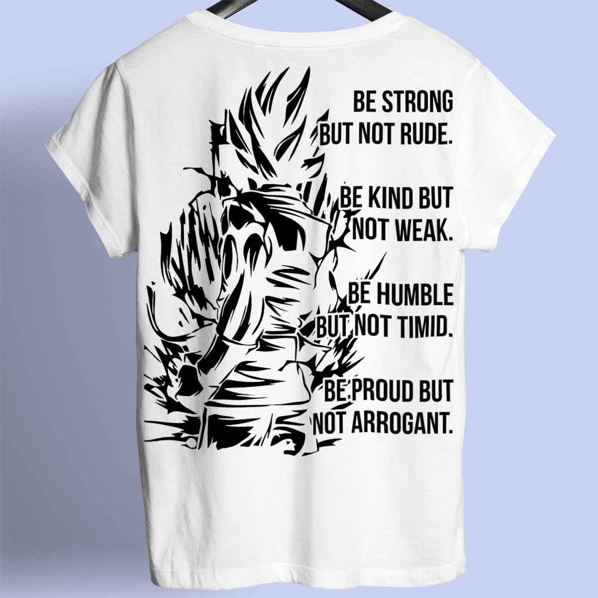 Be Strong 2 - Camiseta premium unisex con estampado en la espalda