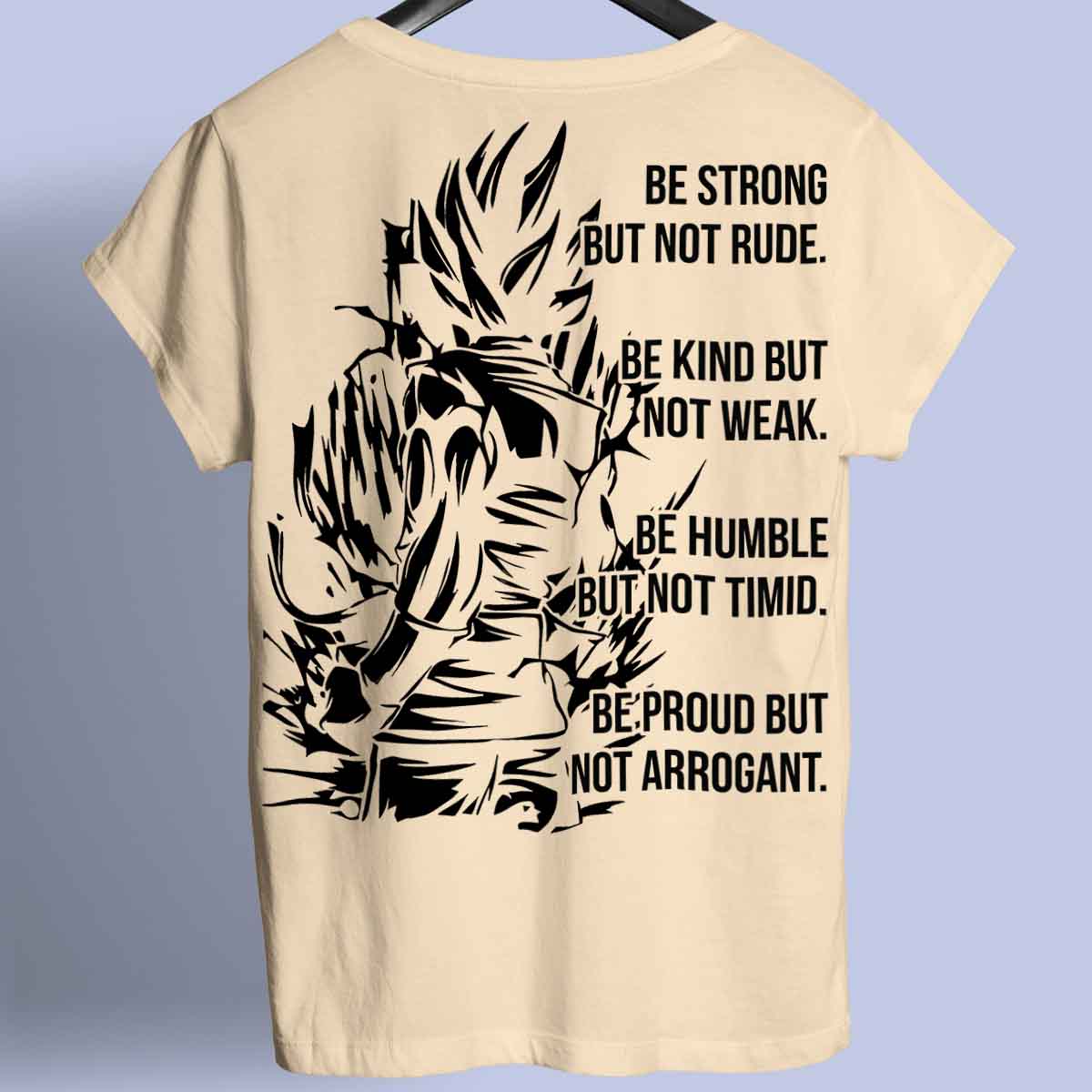 Be Strong 2 - Camiseta premium unisex con estampado en la espalda