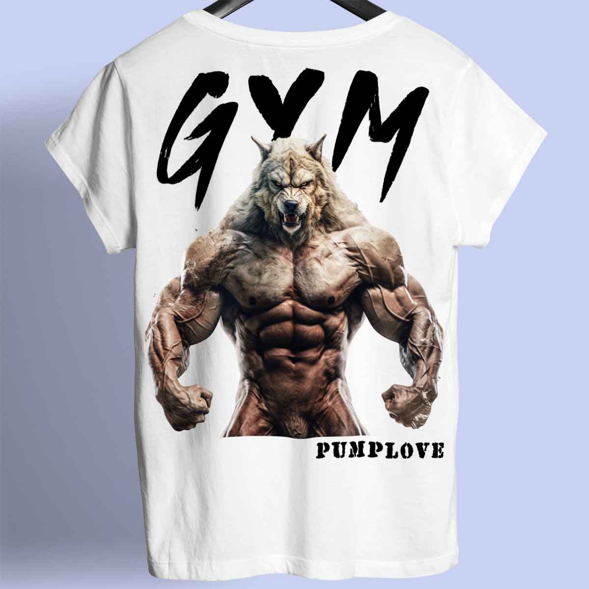 Gym Wolf - Camiseta Premium Unisex Backprint