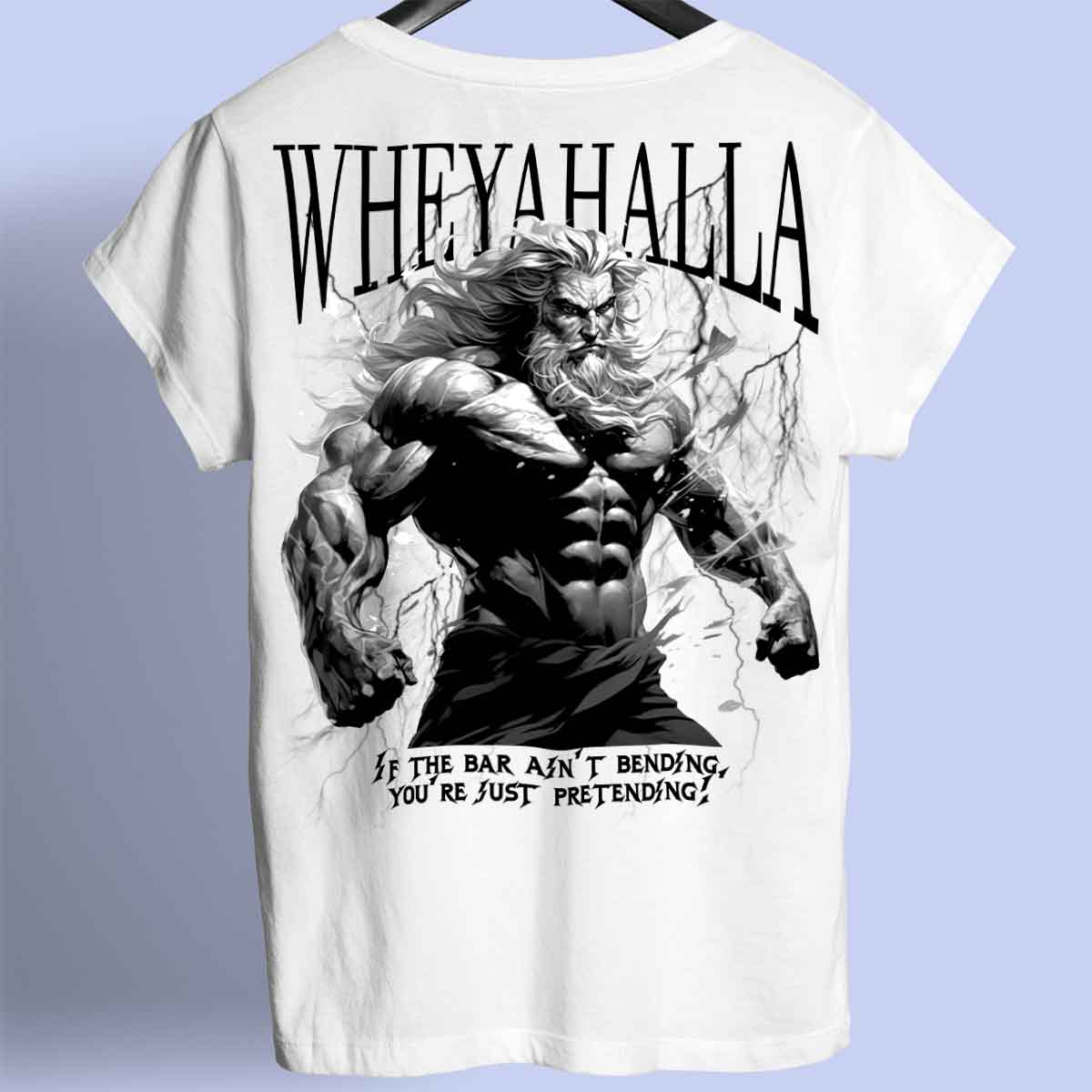 Wheyhalla - Camiseta Premium Unisex Backprint