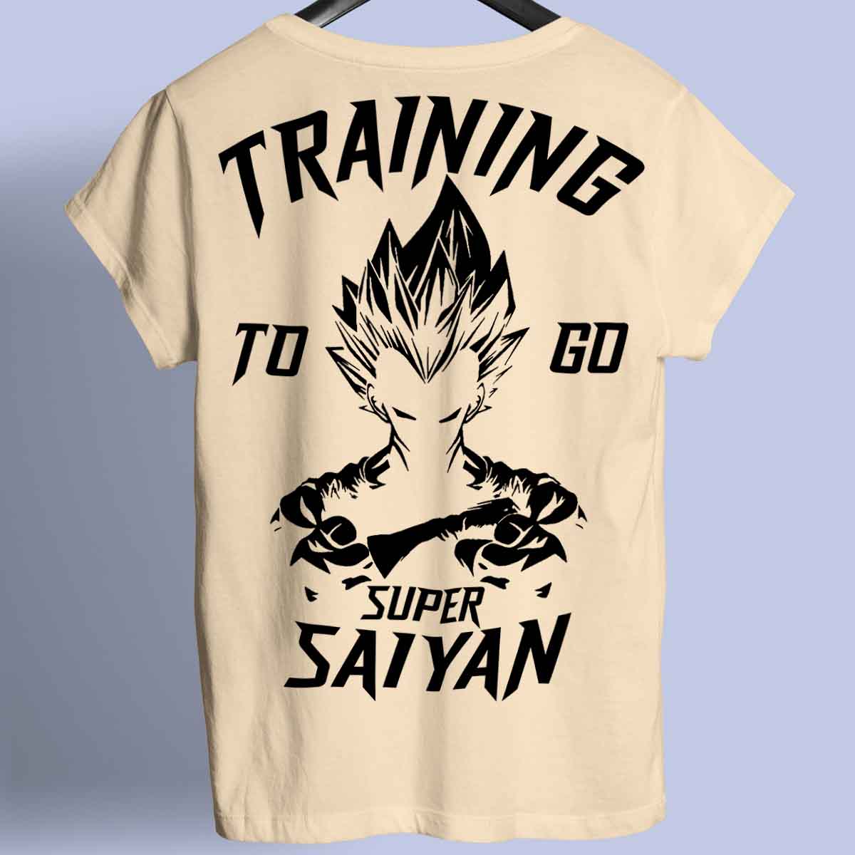 Super Saiyan - Camiseta premium unisex con estampado trasero