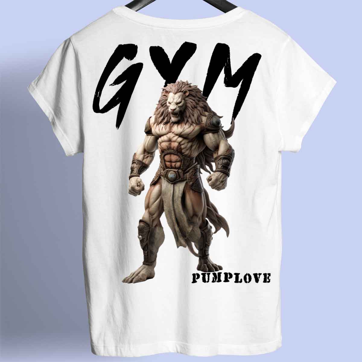 Gym Lion - Camiseta Premium Unisex Backprint