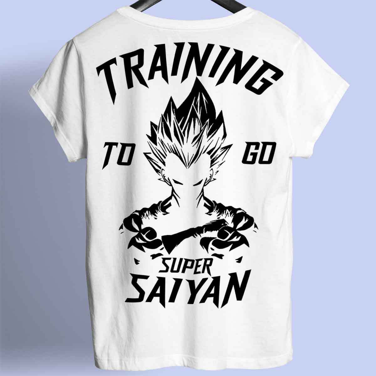 Super Saiyan - Camiseta premium unisex con estampado trasero