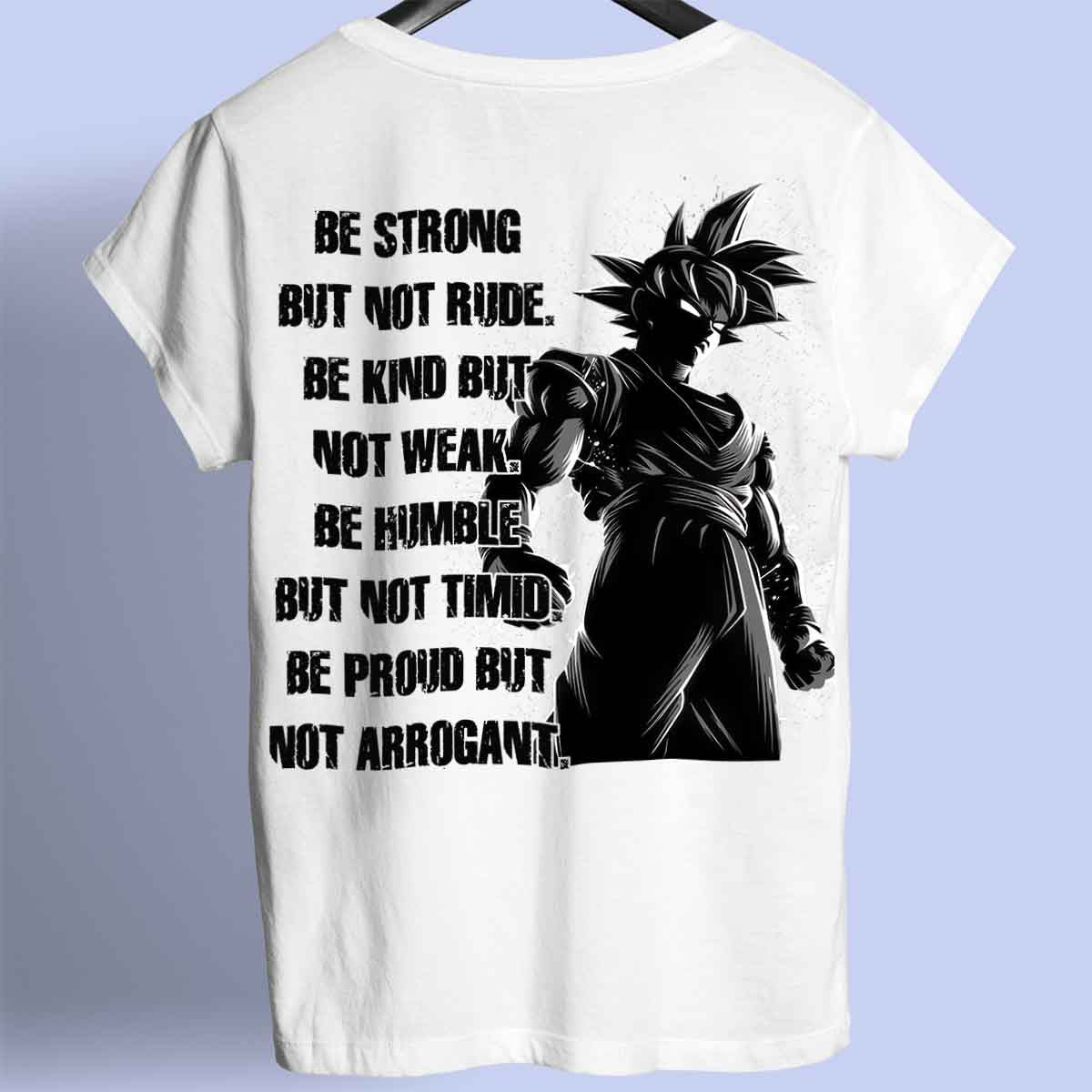 Be Strong - Camiseta premium unisex con estampado en la espalda