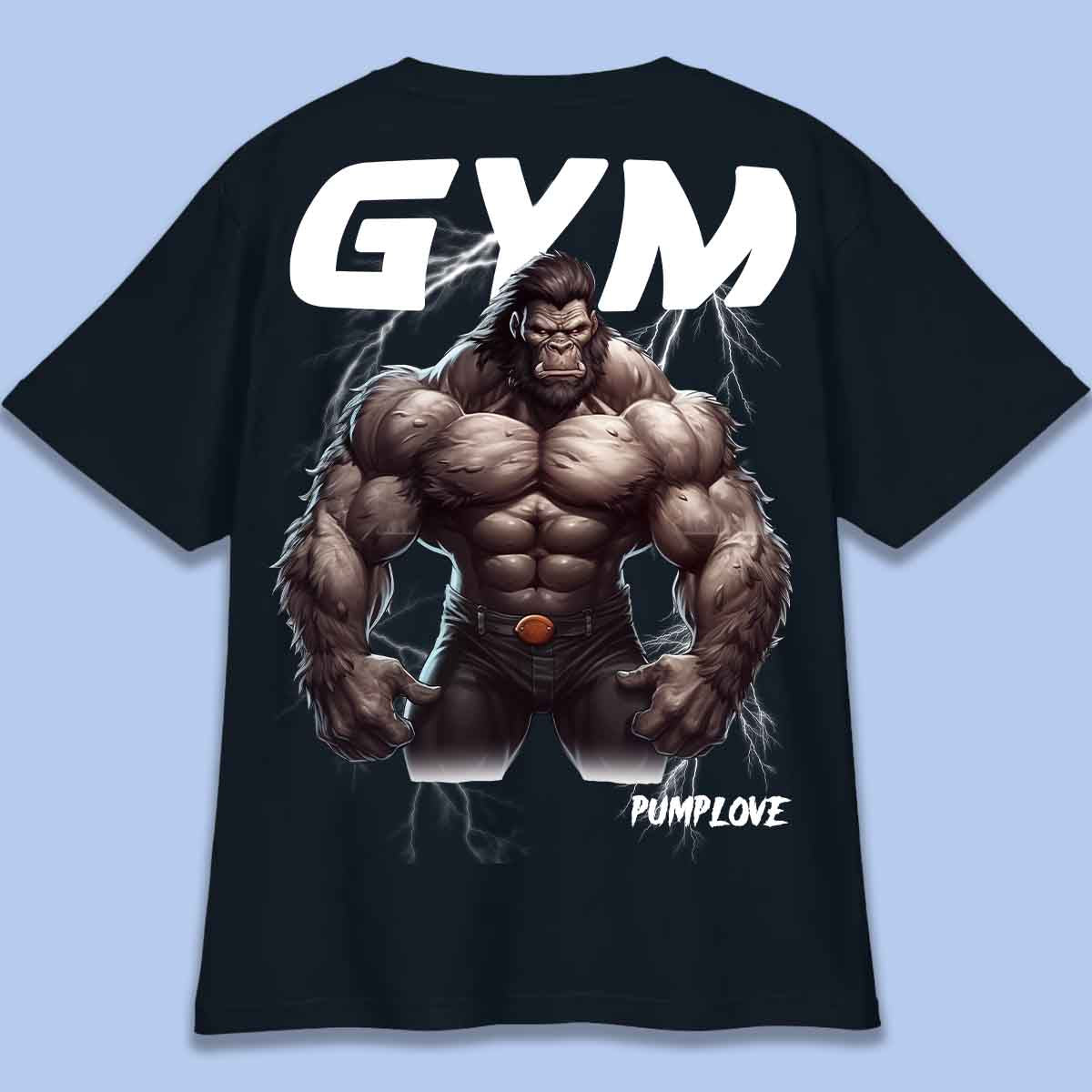 Gym Gorilla - Camiseta Oversize Unisex Backprint