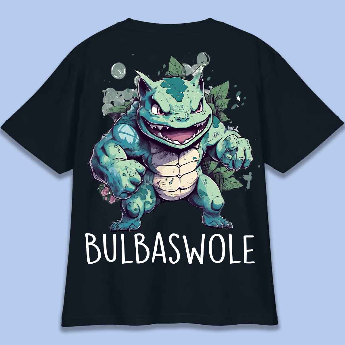 Bulbaswole - Camiseta Oversize Unisex Backprint