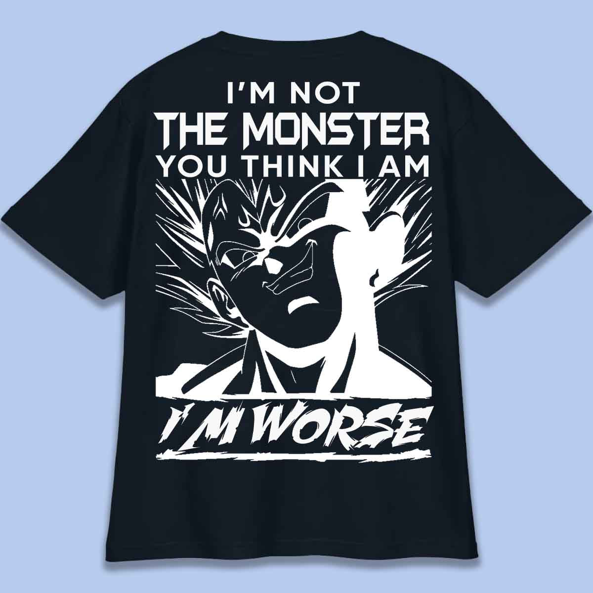 Monster - Camiseta Oversize Unisex Backprint