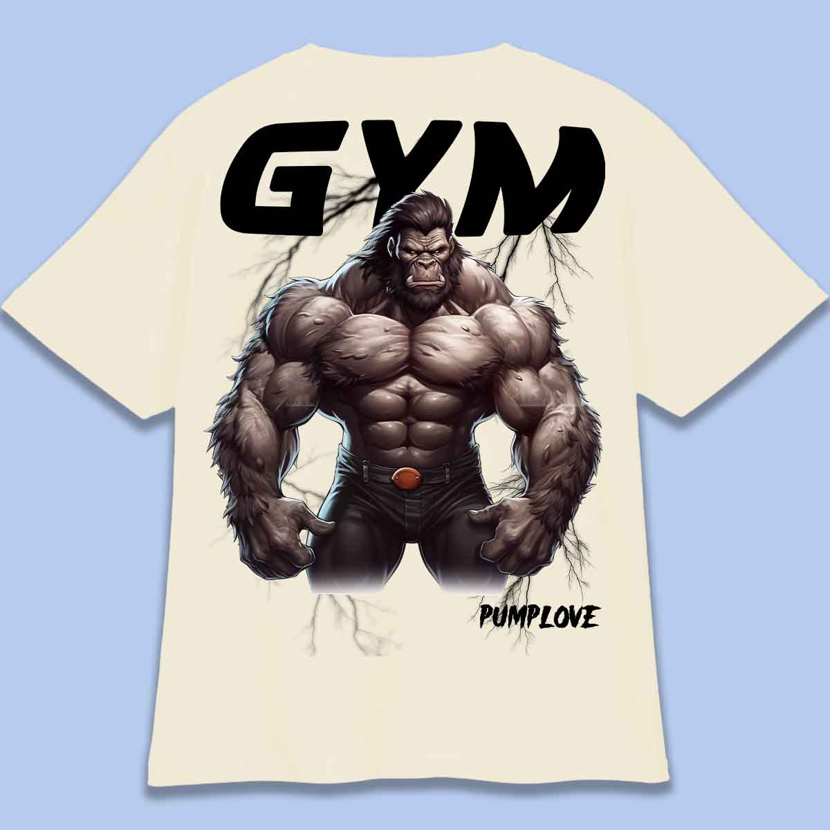 Gym Gorilla - Camiseta Oversize Unisex Backprint