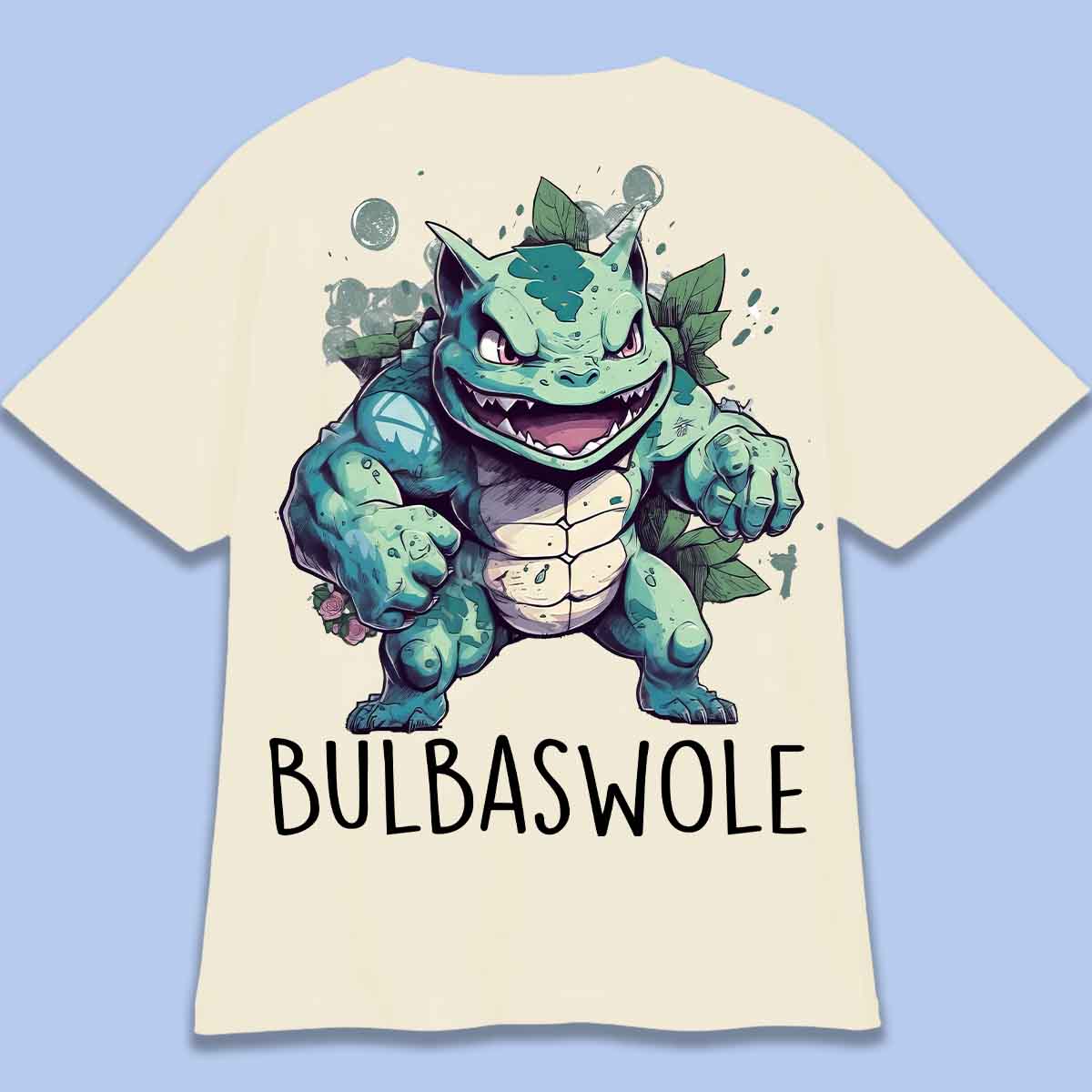 Bulbaswole - Camiseta Oversize Unisex Backprint