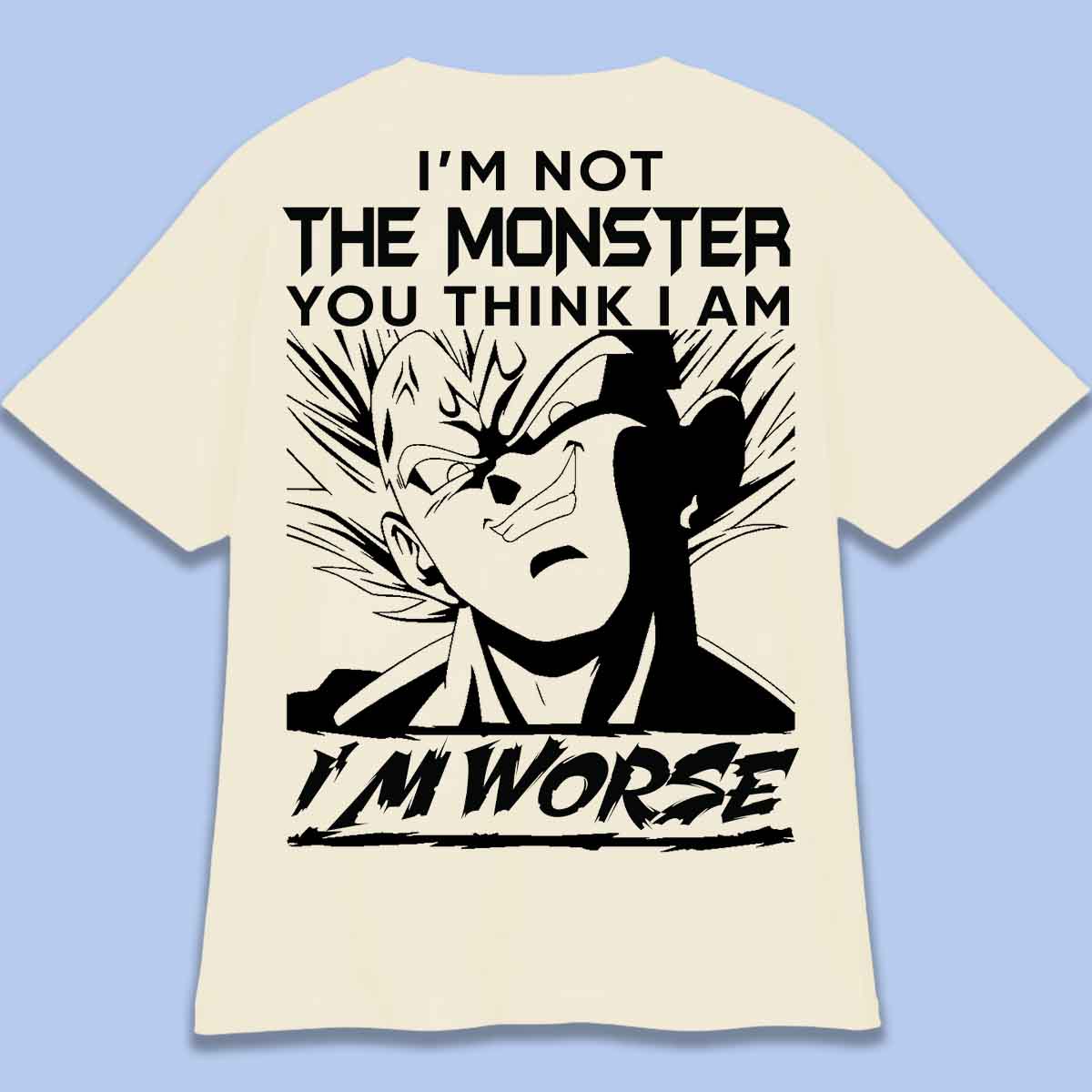 Monster - Camiseta Oversize Unisex Backprint