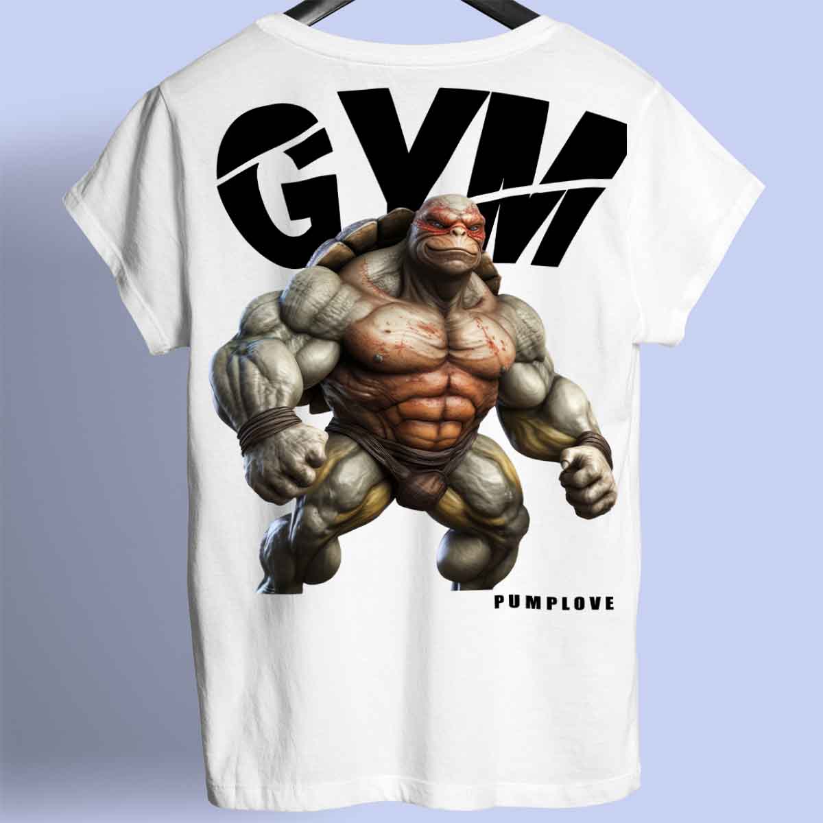 Gym Turtle - Camiseta Premium Unisex Backprint